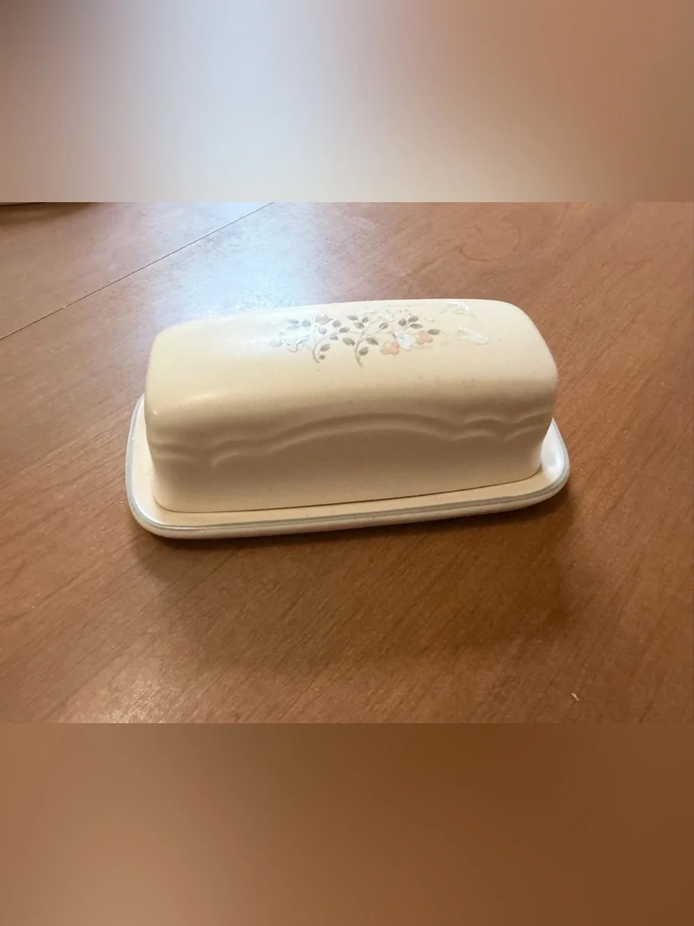 Pfaltzgraff Remembrance Butter Dish with Lid Vintage Stoneware